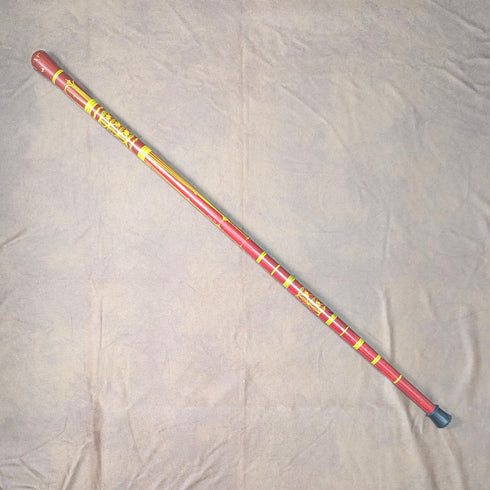Vintage Men's Rondelle Handle Walking Stick Multicolor Painted Cane 93cm